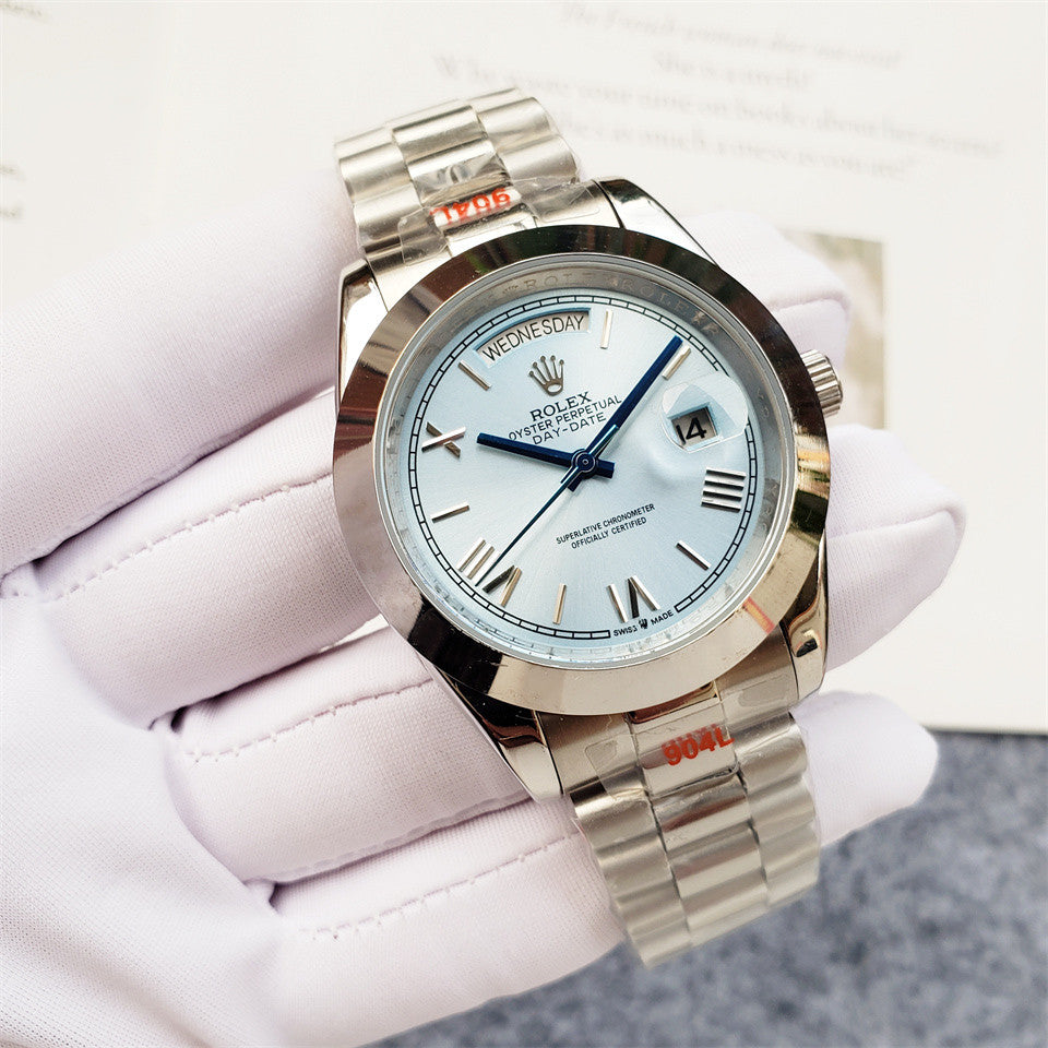 ROLEX DAY-DATE PLATIN DIAL STEEL - U1 FACTORY