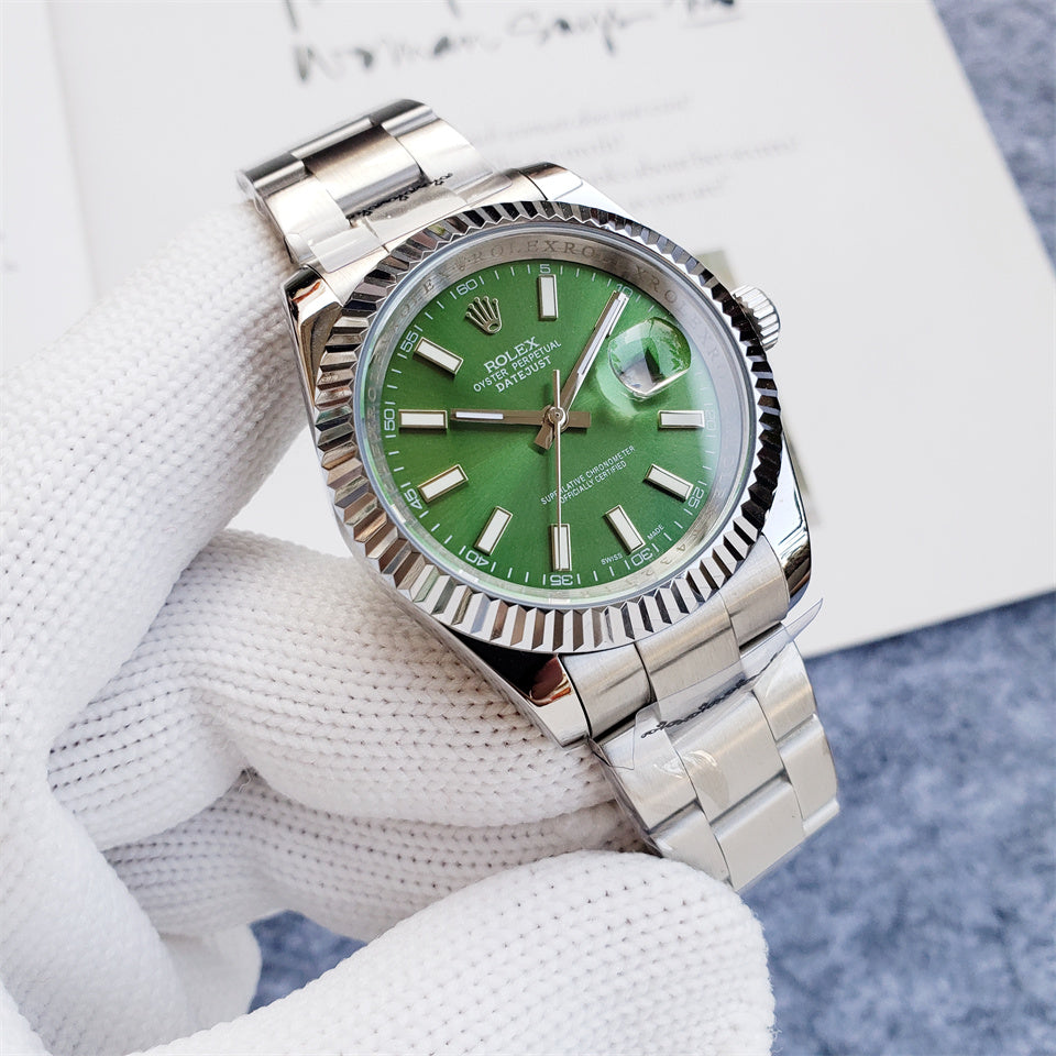 ROLEX DATEJUST GREEN DIAL STEEL - U1 FACTORY