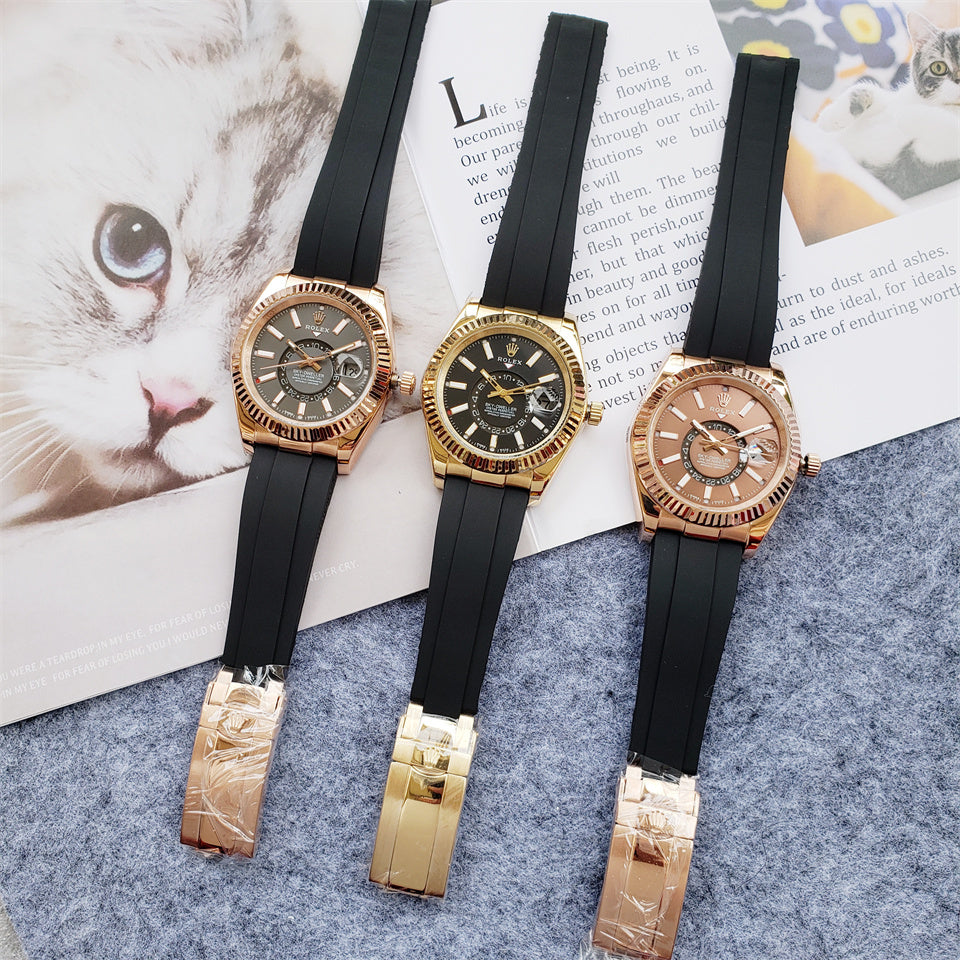 ROLEX SKYDWELLER BLACK DIAL GOLD - U1 FACTORY