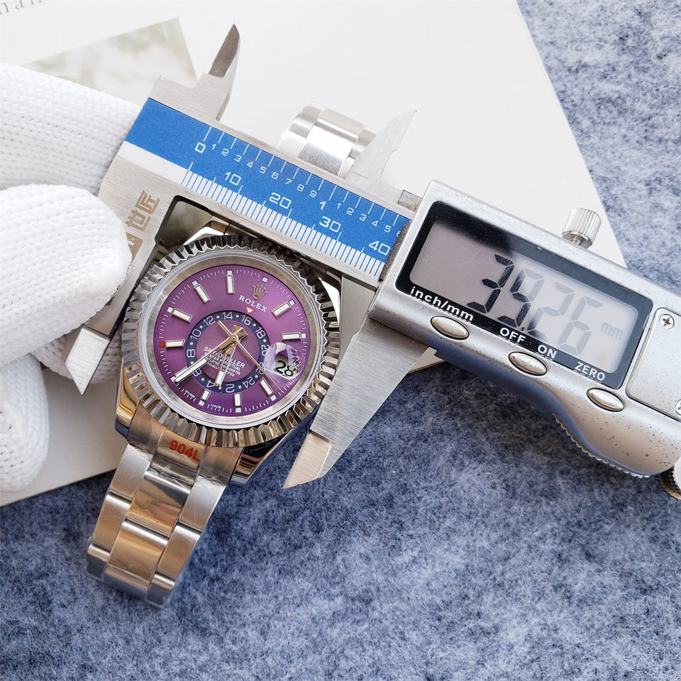 ROLEX SKYDWELLER PURPLE DIAL STEEL - U1 FACTORY
