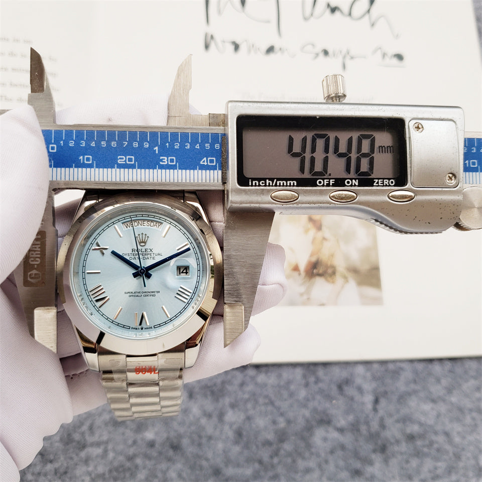 ROLEX DAY-DATE PLATIN DIAL STEEL - U1 FACTORY