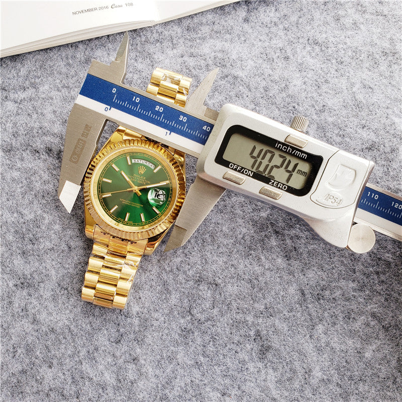 ROLEX DAY-DATE FULLGOLD GREEN DIAL U1 FACTORY