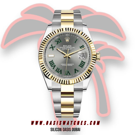 ROLEX DATE-JUST WIMBLEDON OYSTER BICOLOR 41 CLEAN FACTORY