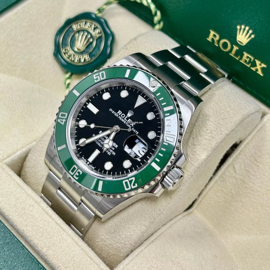 ROLEX SUBMARINER "STARBUCKS"  DATE - 41 mm - Oyster -  Edelstahl Oystersteel