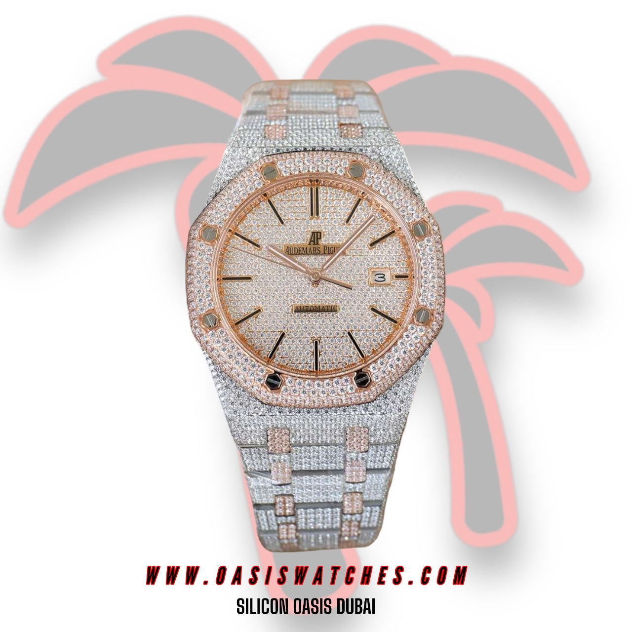 AUDEMARS PIGUET ROYAL OAK ICED OUT TWO TONE BICOLOR