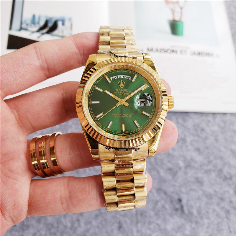 ROLEX DAY-DATE FULLGOLD GREEN DIAL U1 FACTORY