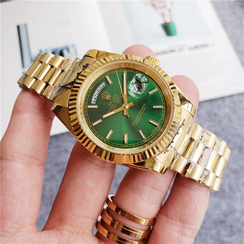 ROLEX DAY-DATE FULLGOLD GREEN DIAL U1 FACTORY