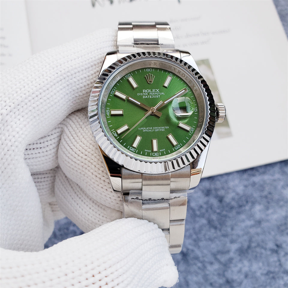 ROLEX DATEJUST GREEN DIAL STEEL -  U1 FACTORY