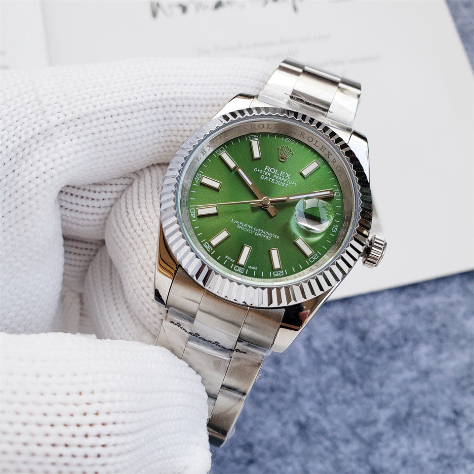 ROLEX DATEJUST GREEN DIAL STEEL -  U1 FACTORY