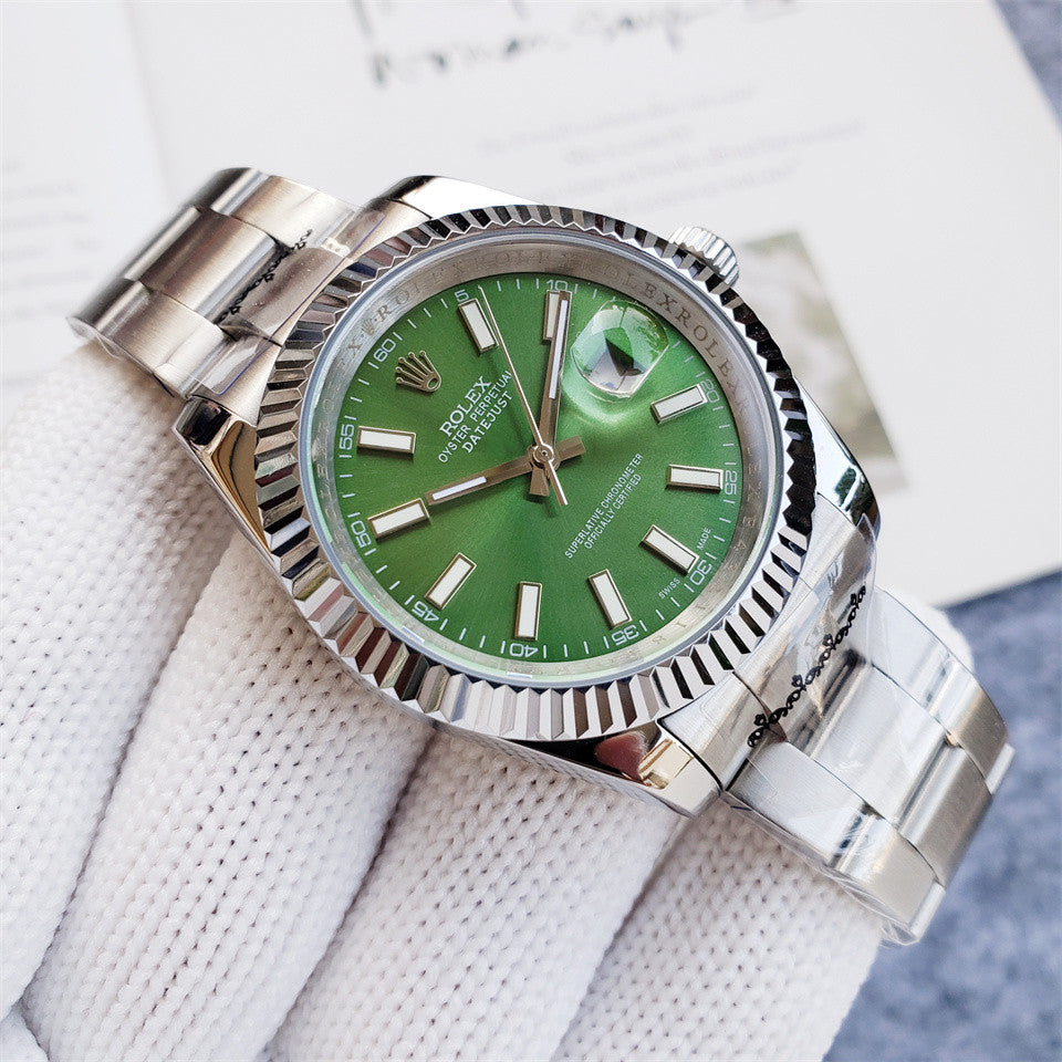 ROLEX DATEJUST GREEN DIAL STEEL -  U1 FACTORY