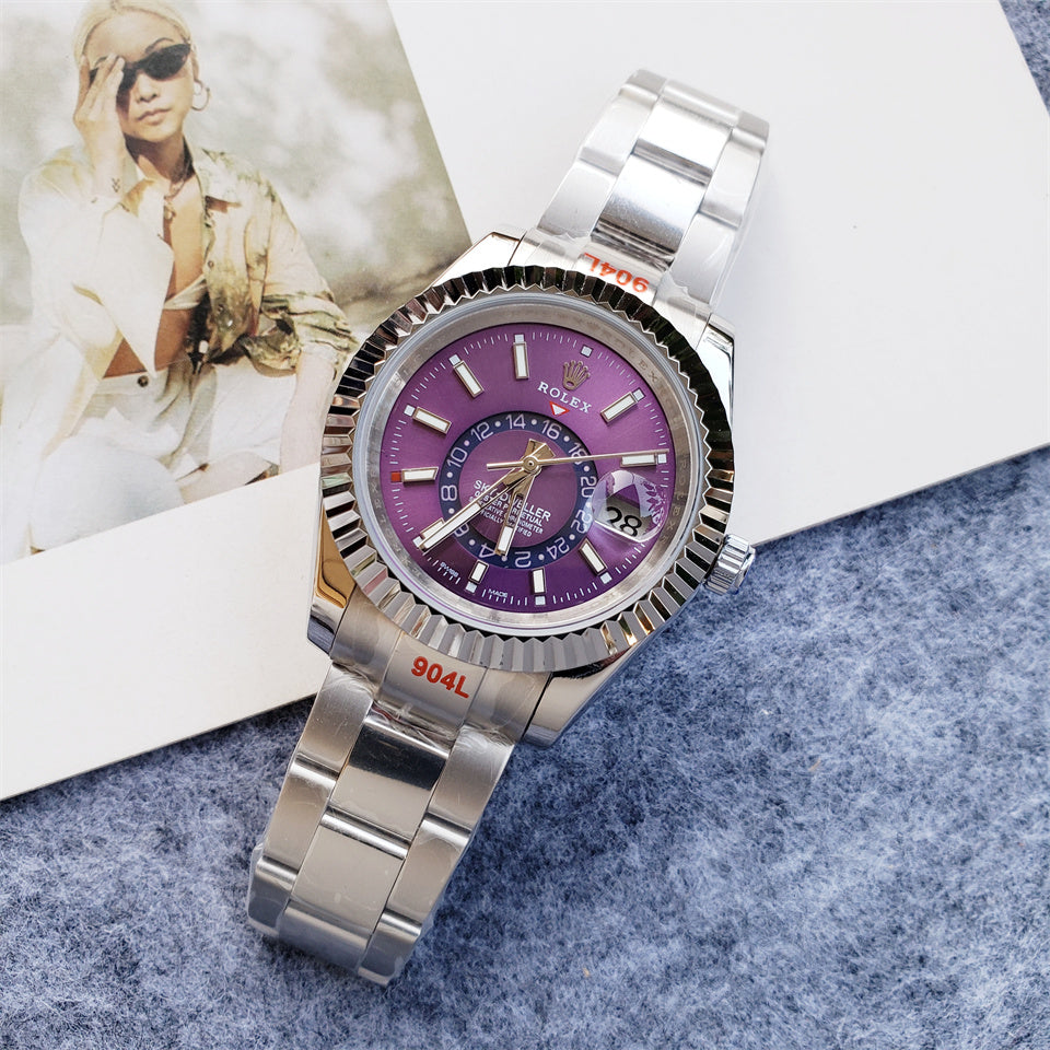 ROLEX SKYDWELLER PURPLE DIAL STEEL -  U1 FACTORY